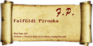 Felföldi Piroska névjegykártya