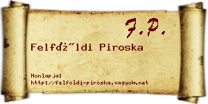 Felföldi Piroska névjegykártya